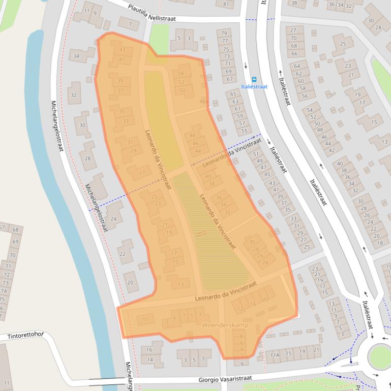 Kaart van postcodegebied 6663PJ.