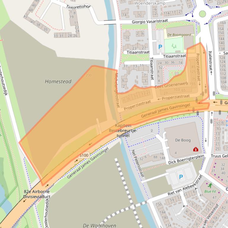 Kaart van postcodegebied 6663PM.