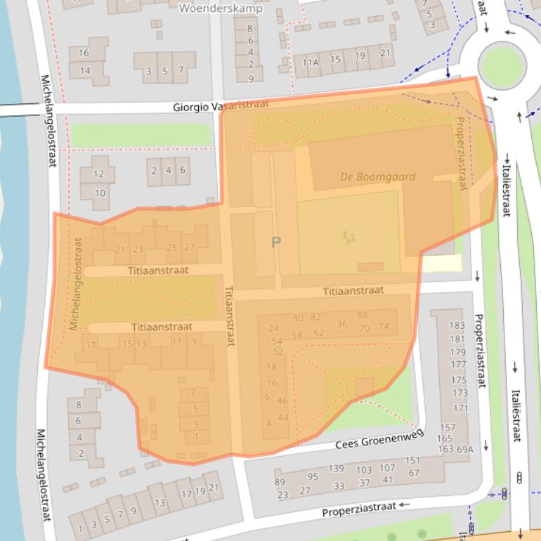 Kaart van postcodegebied 6663PN.