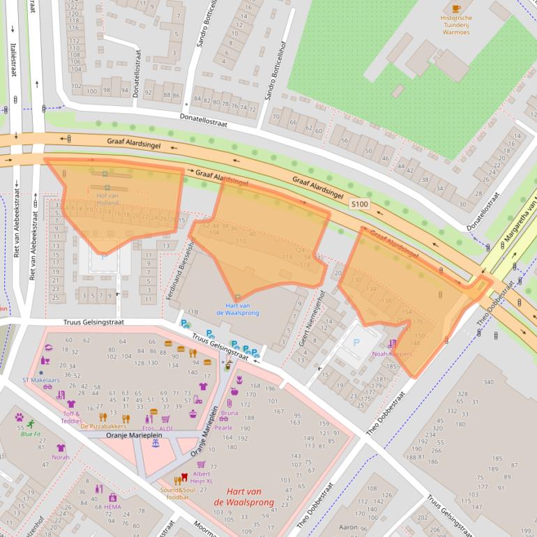 Kaart van postcodegebied 6663RA.