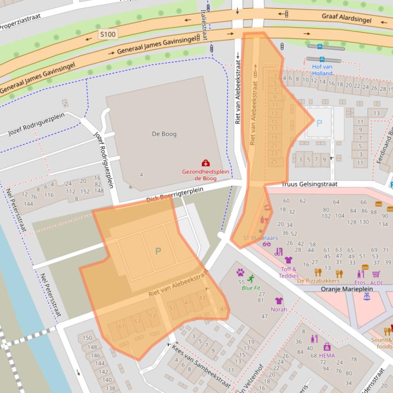 Kaart van postcodegebied 6663RB.