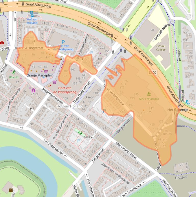 Kaart van postcodegebied 6663RE.