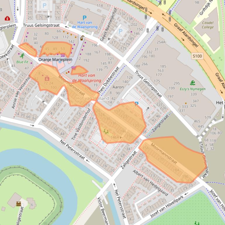 Kaart van postcodegebied 6663RM.