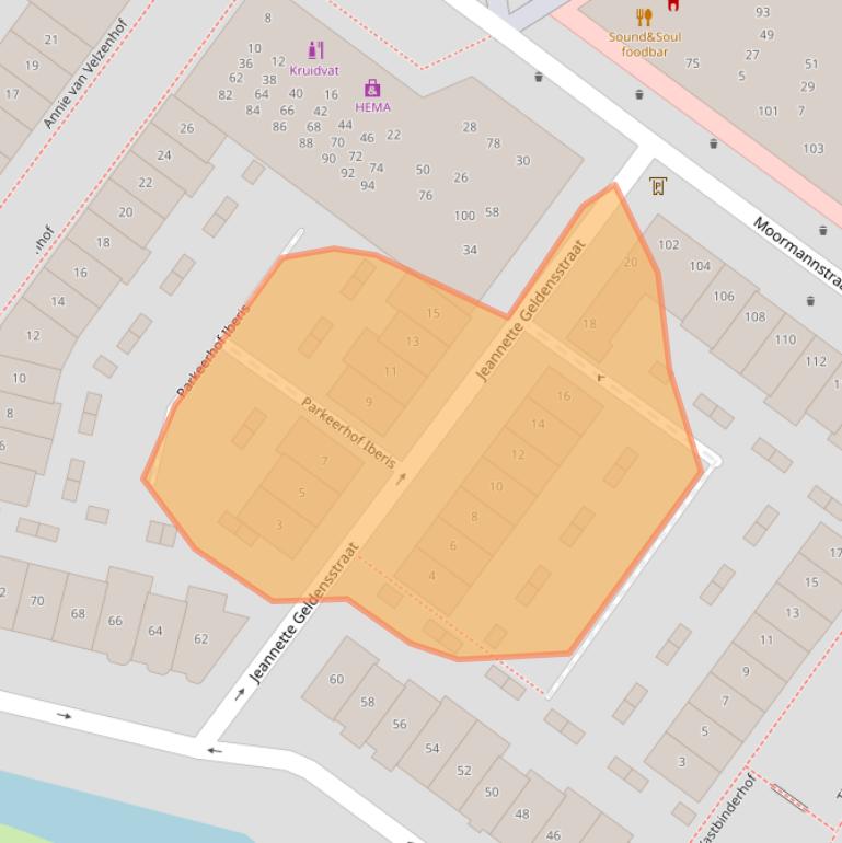 Kaart van postcodegebied 6663RP.