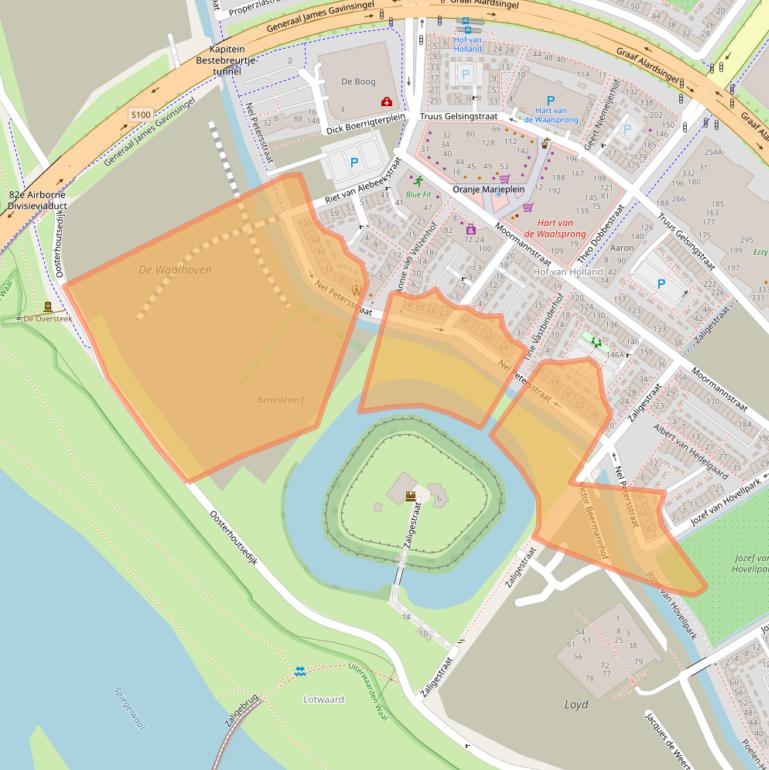 Kaart van postcodegebied 6663RT.