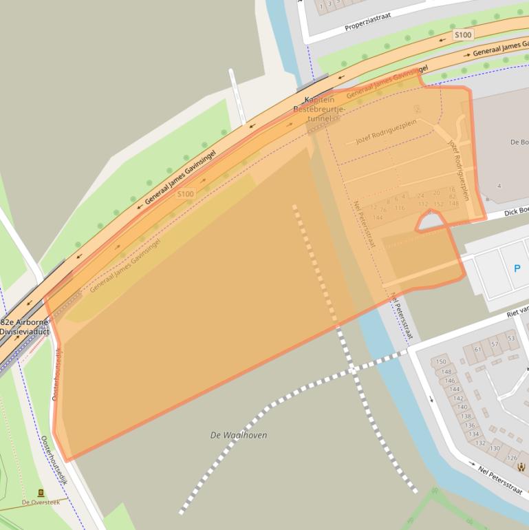 Kaart van postcodegebied 6663RZ.