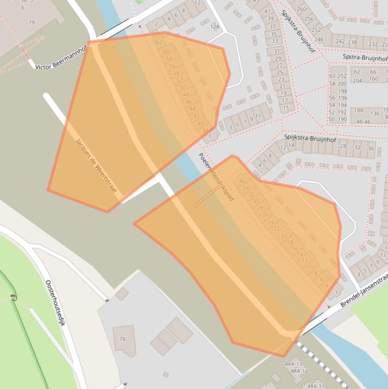 Kaart van postcodegebied 6663TA.