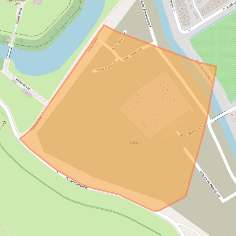 Kaart van postcodegebied 6663TH.