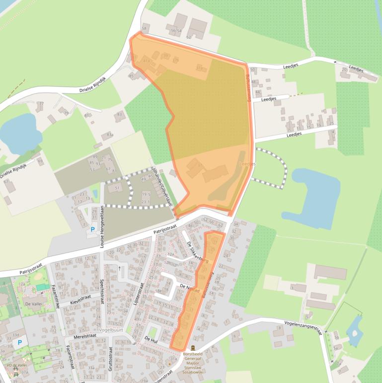 Kaart van postcodegebied 6665AB.