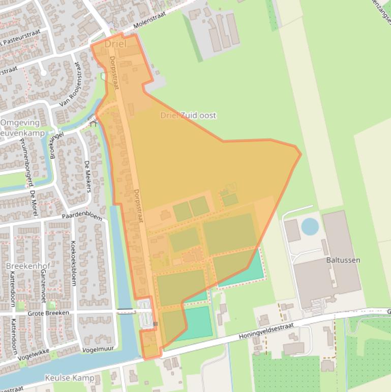 Kaart van postcodegebied 6665CB.