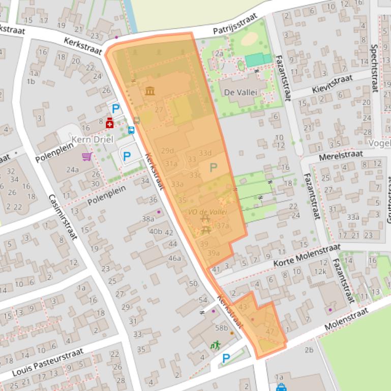 Kaart van postcodegebied 6665CE.