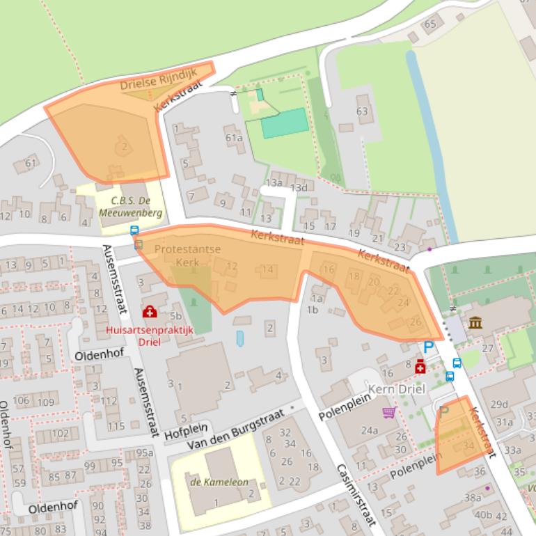 Kaart van postcodegebied 6665CG.