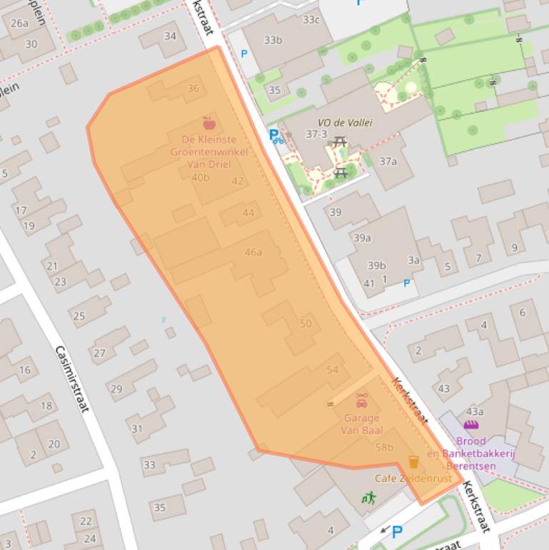 Kaart van postcodegebied 6665CH.