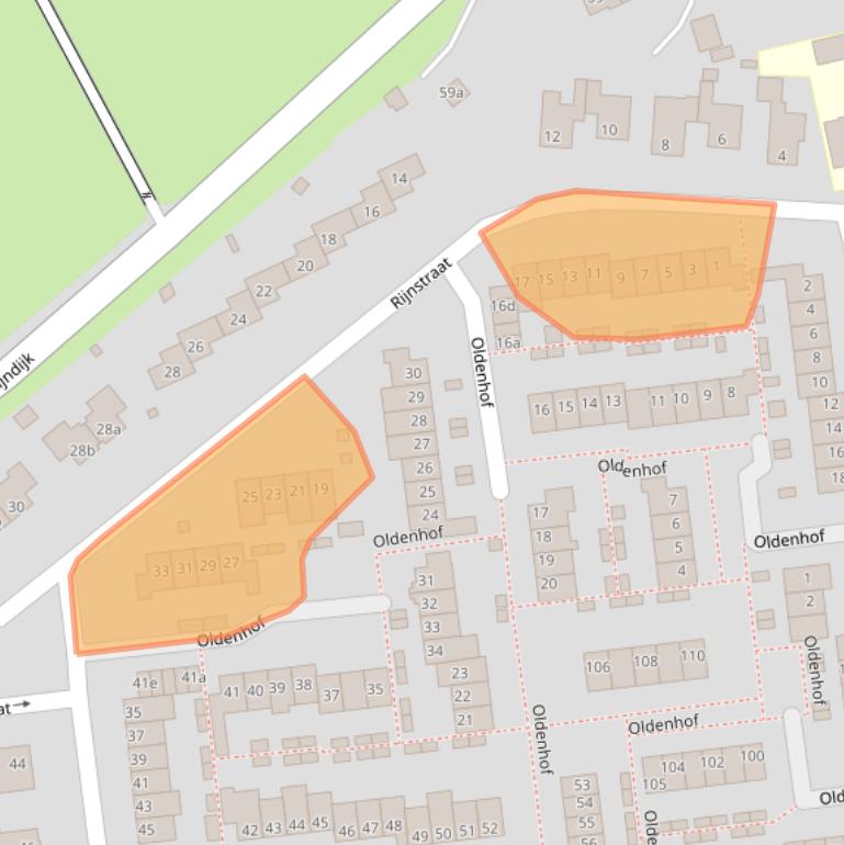 Kaart van postcodegebied 6665CJ.