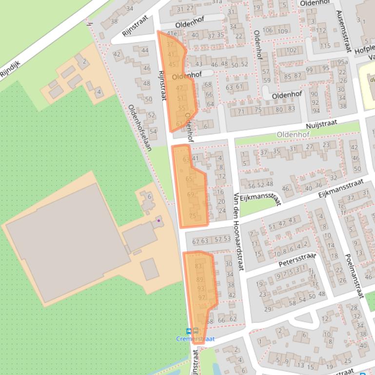 Kaart van postcodegebied 6665CK.