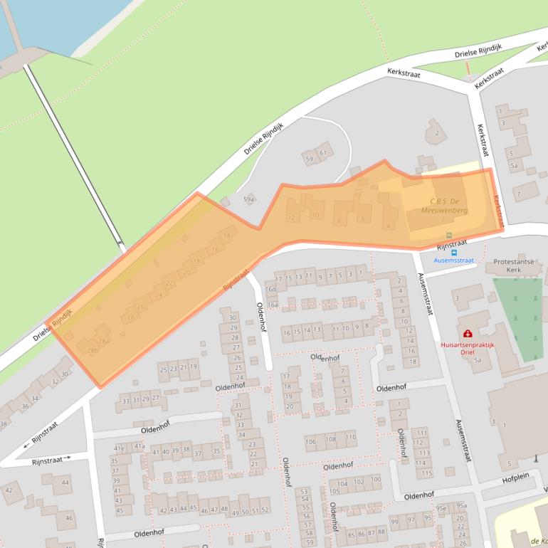 Kaart van postcodegebied 6665CL.