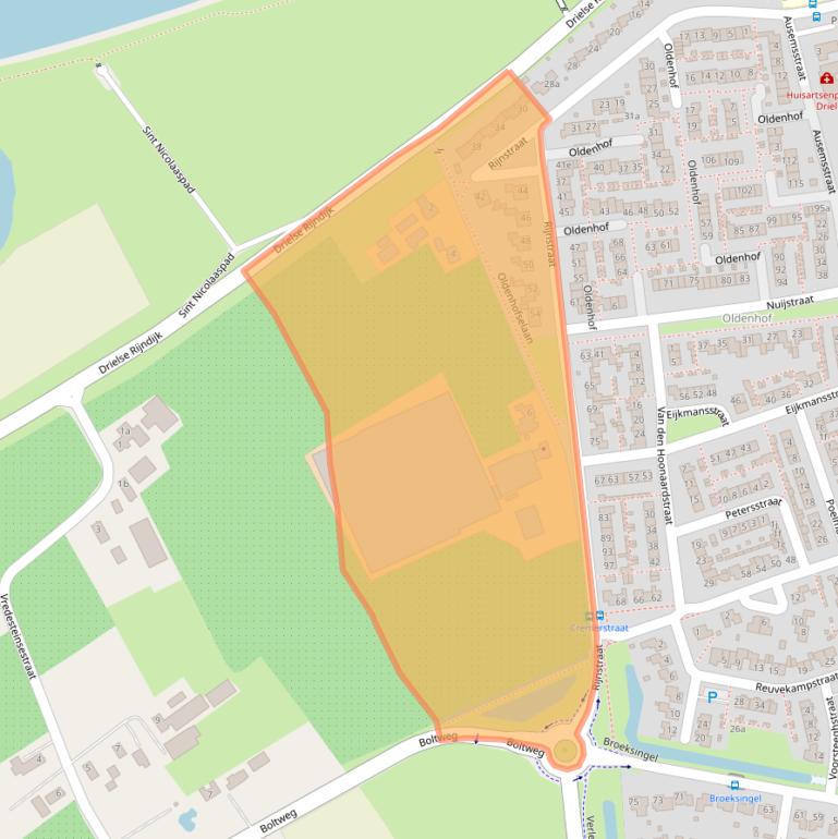 Kaart van postcodegebied 6665CM.