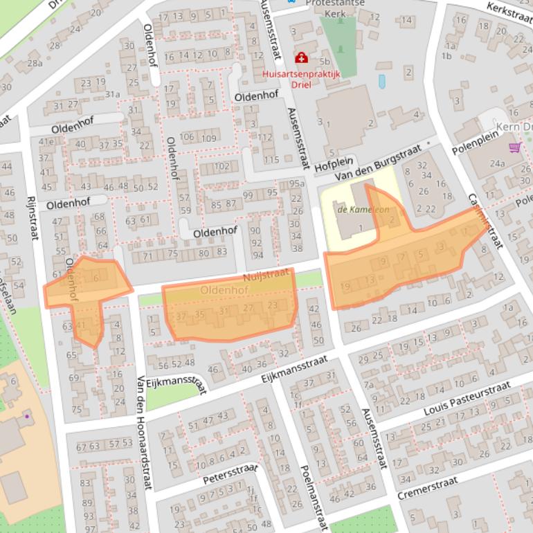 Kaart van postcodegebied 6665CR.