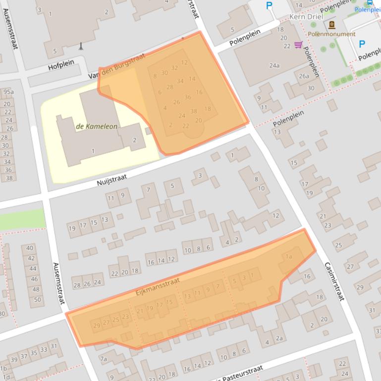 Kaart van postcodegebied 6665CS.