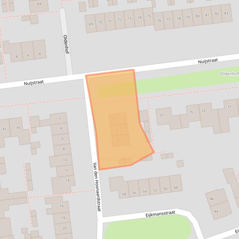 Kaart van postcodegebied 6665DE.