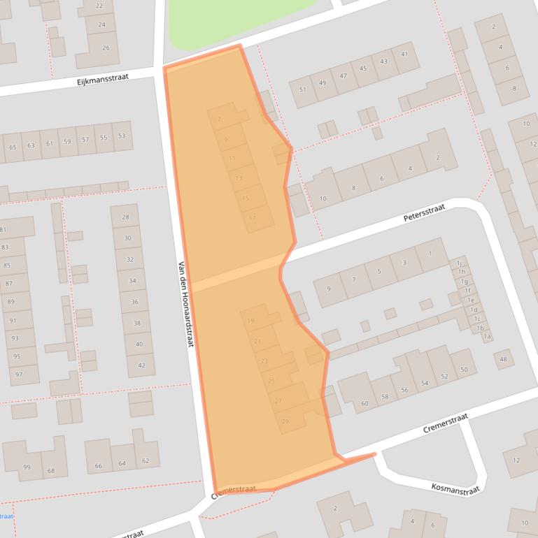 Kaart van postcodegebied 6665DG.