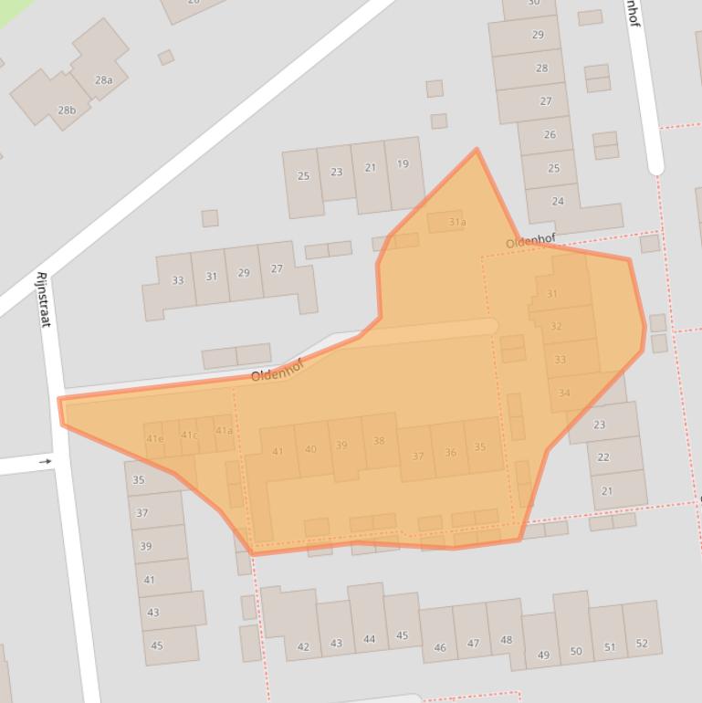 Kaart van postcodegebied 6665DS.