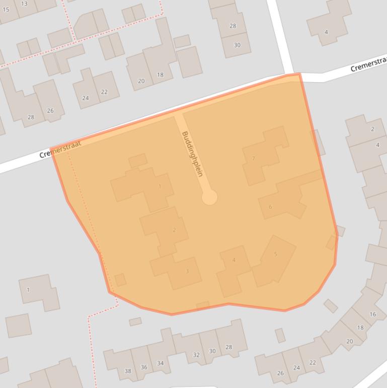 Kaart van postcodegebied 6665GA.