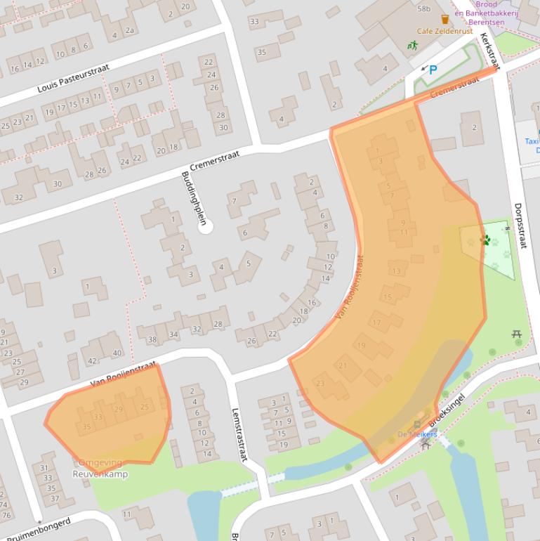 Kaart van postcodegebied 6665GE.