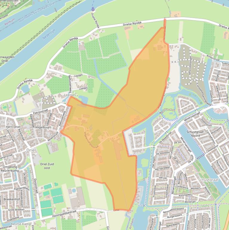 Kaart van postcodegebied 6665LL.