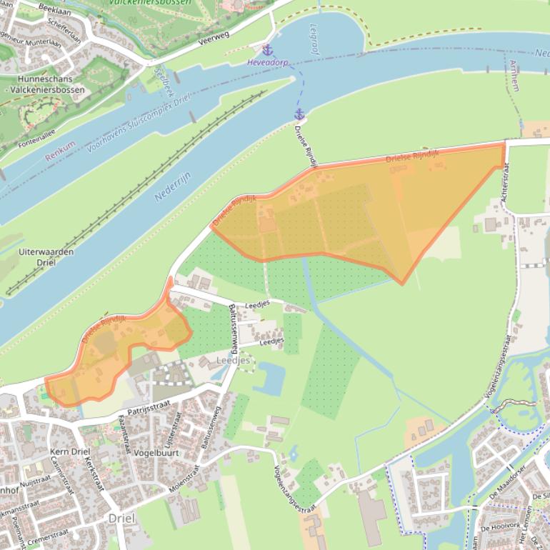 Kaart van postcodegebied 6665LR.