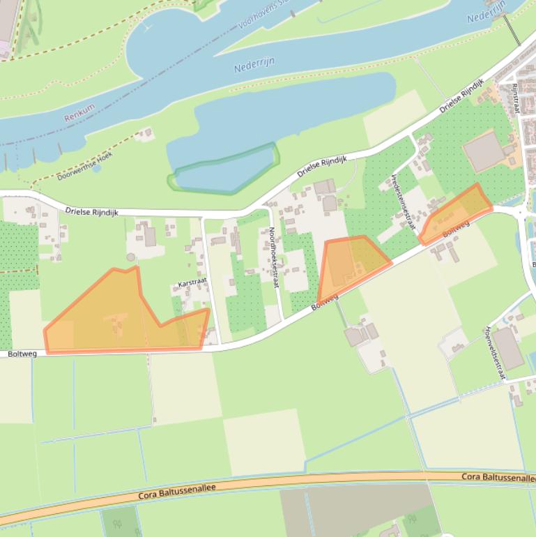 Kaart van postcodegebied 6665LS.