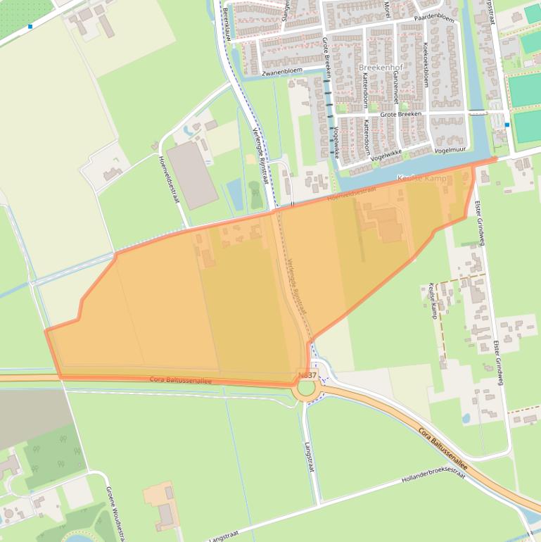 Kaart van postcodegebied 6665NB.