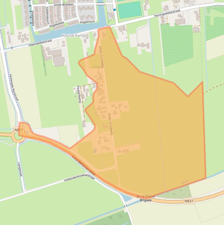 Kaart van postcodegebied 6665NC.