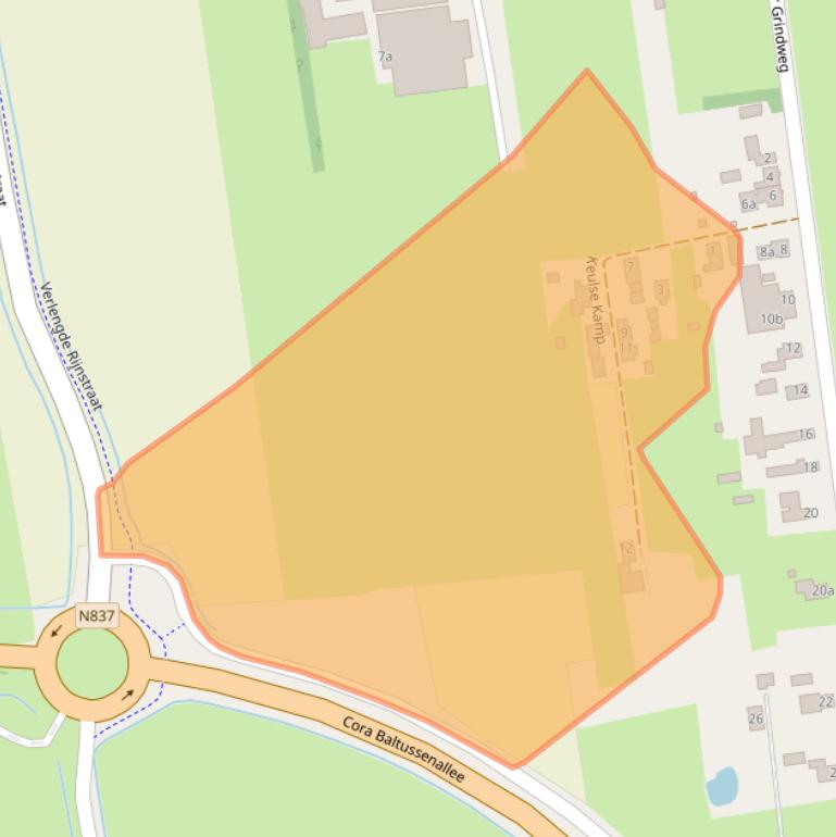 Kaart van postcodegebied 6665ND.