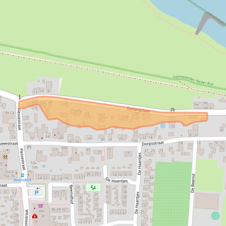 Kaart van postcodegebied 6666AB.