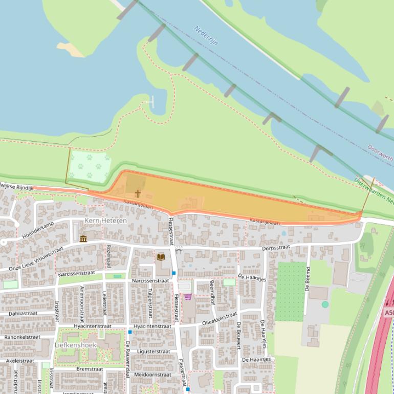 Kaart van postcodegebied 6666AD.