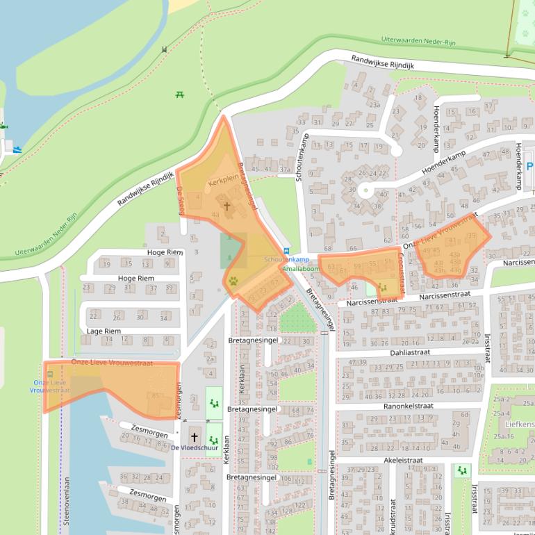 Kaart van postcodegebied 6666AK.