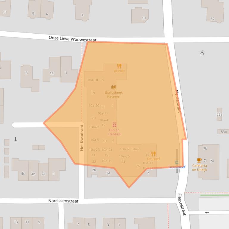 Kaart van postcodegebied 6666AR.