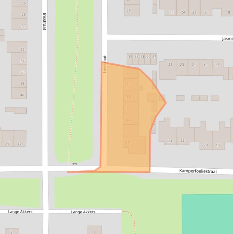 Kaart van postcodegebied 6666BE.