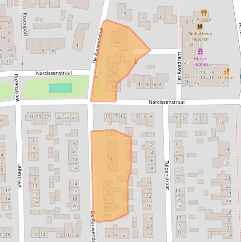 Kaart van postcodegebied 6666BW.
