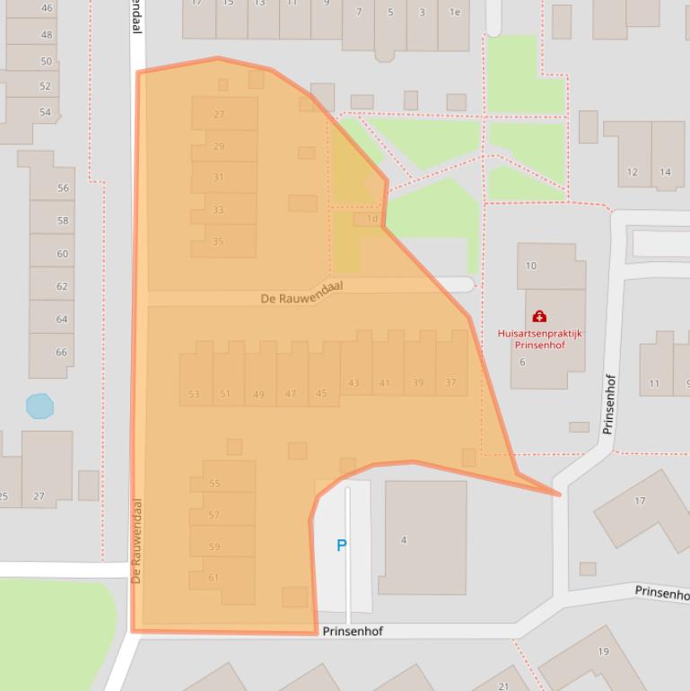 Kaart van postcodegebied 6666BZ.