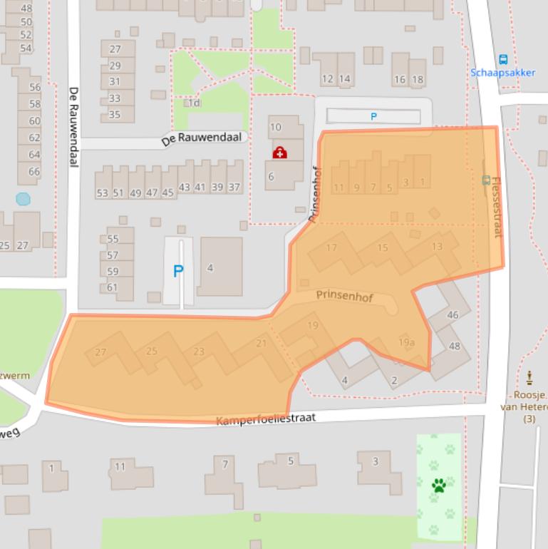 Kaart van postcodegebied 6666CA.