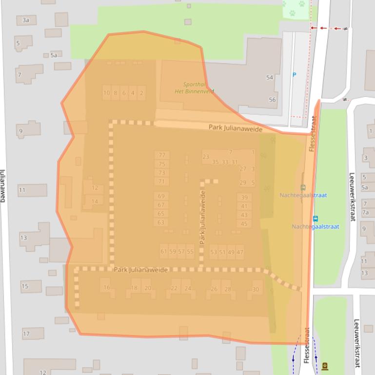 Kaart van postcodegebied 6666CL.