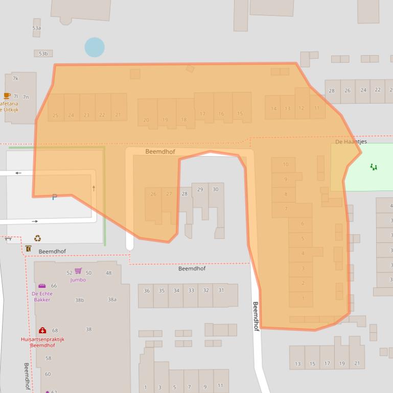 Kaart van postcodegebied 6666DK.