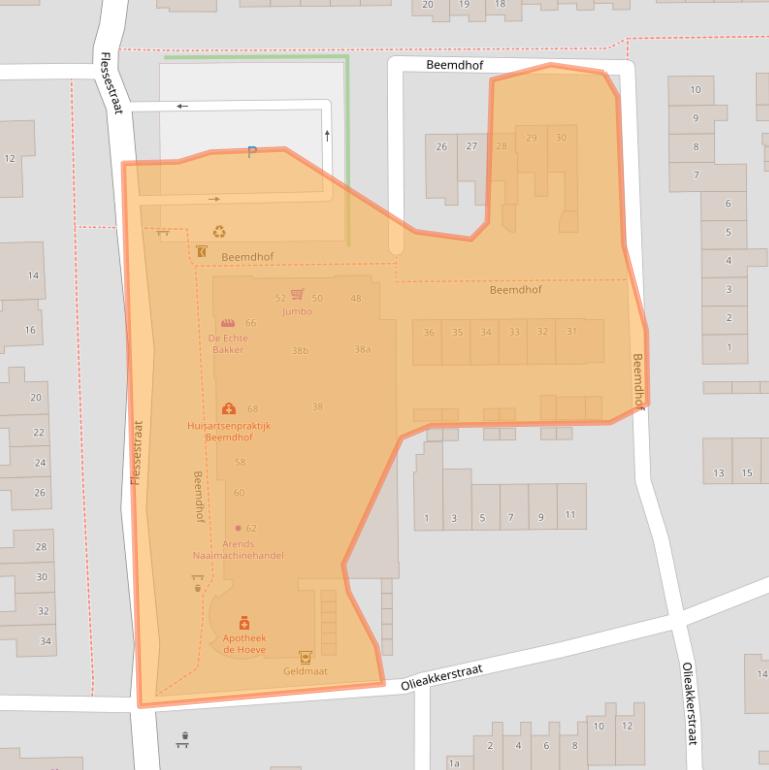 Kaart van postcodegebied 6666DL.