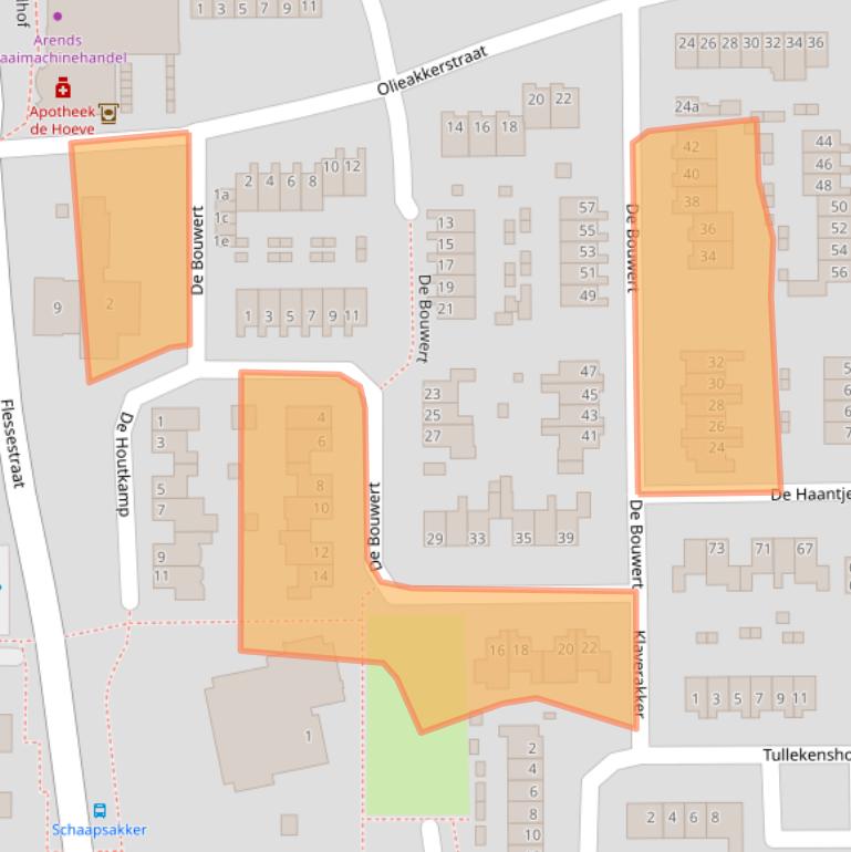 Kaart van postcodegebied 6666DW.