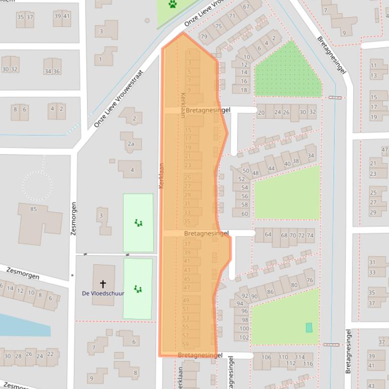 Kaart van postcodegebied 6666HM.