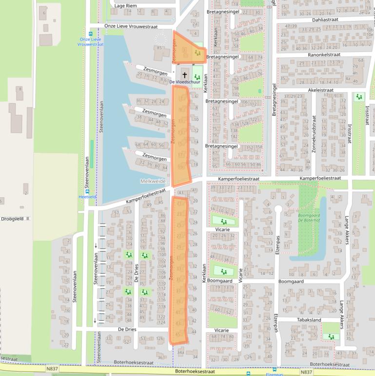 Kaart van postcodegebied 6666HR.