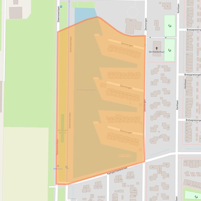 Kaart van postcodegebied 6666HS.