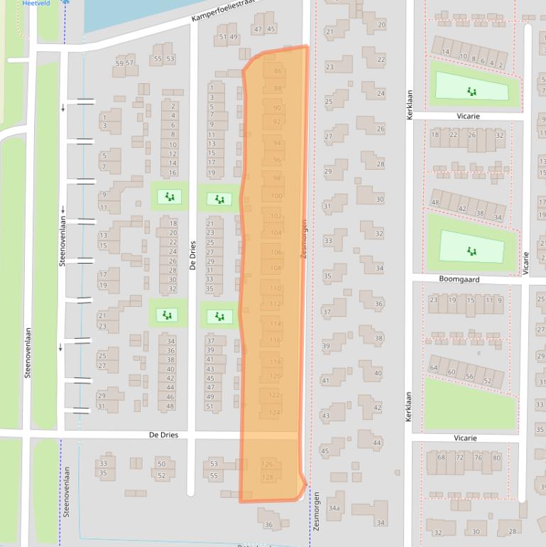 Kaart van postcodegebied 6666HT.